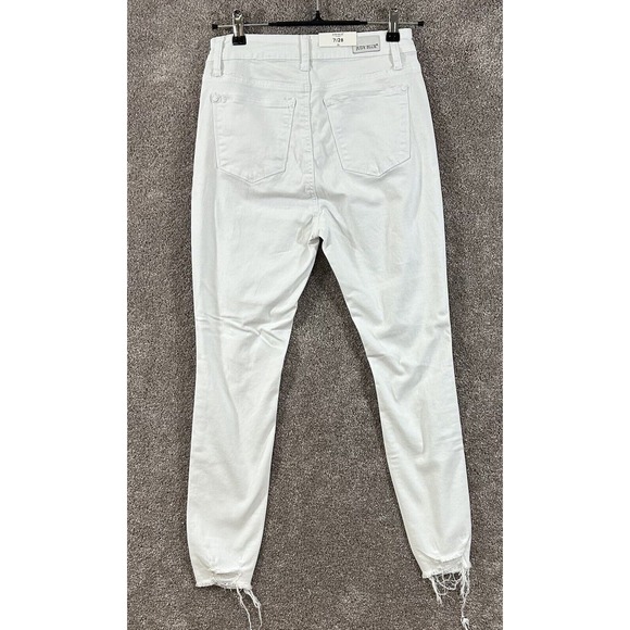 Judy Blue Jeans Womens Junior 7/28 White Distressed Skinny Actual 28X27 Ankle - Picture 2 of 12